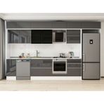 Alvinka 390X240 cm High Gloss Mutfak Dolabı MB-E90S40S60-3 Antrasit - Suntalam