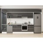 Alvinka 390X240 cm High Gloss Mutfak Dolabı MBB-E80B50S60-1 Antrasit - Suntalam