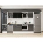 Alvinka 390X240 cm High Gloss Mutfak Dolabı MBB-E80B50S60-3 Antrasit - Suntalam