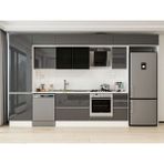 Alvinka 390X240 cm High Gloss Mutfak Dolabı MBB-E90B60S40-3 Antrasit - Suntalam