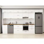 Alvinka 390X240 cm Klasik Mebran Mutfak Dolabı MB-E80S50S60-1 Beyaz - Suntalam