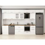 Alvinka 390X240 cm Klasik Mebran Mutfak Dolabı MB-E80S60S50-3 Beyaz - Suntalam