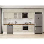 Alvinka 390X240 cm Klasik Mebran Mutfak Dolabı MB-E90S40S60-3 Kumtaşı - Suntalam - Kum Beji