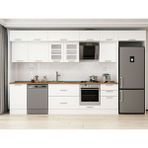 Alvinka 390X240 cm Klasik Mebran Mutfak Dolabı MB-E90S50S50-3 Beyaz - Suntalam