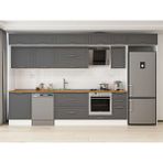 Alvinka 390X240 cm Klasik Mebran Mutfak Dolabı MB-E90S60S40-2 Antrasit - Mdf