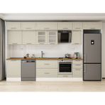 Alvinka 390X240 cm Klasik Mebran Mutfak Dolabı MB-E90S60S40-3 Kumtaşı - Mdf - Kum Beji