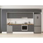 Alvinka 390X240 cm Klasik Mebran Mutfak Dolabı MBB-E80B50S60-1 Antrasit - Suntalam