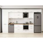 Alvinka 390X240 cm Klasik Mebran Mutfak Dolabı MBB-E80B60S50-2 Beyaz - Suntalam