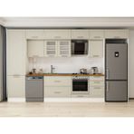 Alvinka 390X240 cm Klasik Mebran Mutfak Dolabı MBB-E80B60S50-3 Kumtaşı - Mdf - Kum Beji