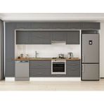 Alvinka 390X240 cm Klasik Mebran Mutfak Dolabı MBB-E90B40S60-1 Antrasit - Suntalam