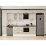 Alvinka 390X240 cm Klasik Mebran Mutfak Dolabı MBB-E90B40S60-3 Kumtaşı - Mdf - Kum Beji