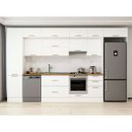 Alvinka 390X240 cm Klasik Mebran Mutfak Dolabı MBB-E90B50S50-1 Beyaz - Mdf