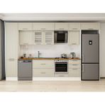 Alvinka 390X240 cm Klasik Mebran Mutfak Dolabı MBB-E90B50S50-3 Kumtaşı - Mdf - Kum Beji