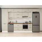 Alvinka 390X240 cm Klasik Mebran Mutfak Dolabı MBB-E90B60S40-1 Kumtaşı - Mdf - Kum Beji