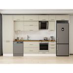 Alvinka 390X240 cm Klasik Mebran Mutfak Dolabı MBB-E90B60S40-2 Kumtaşı - Mdf - Kum Beji