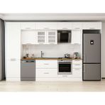 Alvinka 390X240 cm Klasik Mebran Mutfak Dolabı MBB-E90B60S40-3 Beyaz - Suntalam