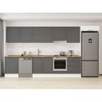 Alvinka 400X222 cm Klasik Mebran Mutfak Dolabı MB-E80S60S60-1 Antrasit - Mdf