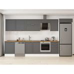 Alvinka 400X222 cm Klasik Mebran Mutfak Dolabı MB-E90S60S50-2 Antrasit - Suntalam