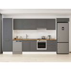 Alvinka 400X222 cm Klasik Mebran Mutfak Dolabı MBB-E80B60S60-1 Antrasit - Suntalam