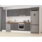 Alvinka 400X222 cm Klasik Mebran Mutfak Dolabı MBB-E90B50S60-1 Antrasit - Suntalam