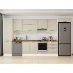 Alvinka 400X222 cm Klasik Mebran Mutfak Dolabı MBB-E90B50S60-1 Kumtaşı - Mdf - Kum Beji
