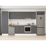 Alvinka 400X222 cm Klasik Mebran Mutfak Dolabı MBB-E90B60S50-1 Antrasit - Suntalam