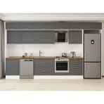 Alvinka 400X240 cm Klasik Mebran Mutfak Dolabı MB-E80S60S60-2 Antrasit - Suntalam