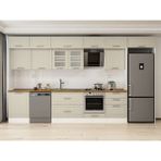 Alvinka 400X240 cm Klasik Mebran Mutfak Dolabı MB-E80S60S60-3 Kumtaşı - Suntalam - Kum Beji