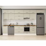 Alvinka 400X240 cm Klasik Mebran Mutfak Dolabı MB-E90S50S60-1 Kumtaşı - Suntalam - Kum Beji