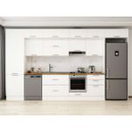 Alvinka 400X240 cm Klasik Mebran Mutfak Dolabı MBB-E80B60S60-2 Beyaz - Suntalam