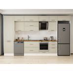 Alvinka 400X240 cm Klasik Mebran Mutfak Dolabı MBB-E90B60S50-2 Kumtaşı - Mdf - Kum Beji