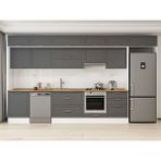 Alvinka 410X240 cm Klasik Mebran Mutfak Dolabı MB-E90S60S60-1 Antrasit - Suntalam