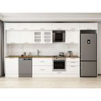 Alvinka 410X240 cm Klasik Mebran Mutfak Dolabı MB-E90S60S60-3 Beyaz - Suntalam