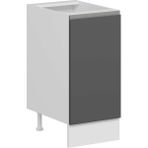 Alvinka Mutfak Modül Hg_j Alt 1K1R 40CM Dolap Beyaz Antrasit Mdf - Gövde:Mdf