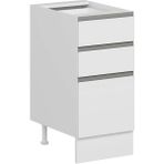 Alvinka Mutfak Modül Hg_j Alt 3Ç1B2K Nray 40CM Dolap Beyaz Beyaz Mdf - Gövde:Mdf
