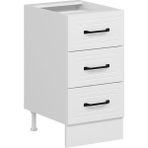 Alvinka Mutfak Modül Mbr_a Alt 3ç Nray 45CM Dolap Beyaz Beyaz Mdf - Gövde:Mdf