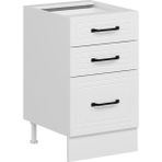 Alvinka Mutfak Modül Mbr_a Alt 3Ç1B2K Nray 50CM Dolap Beyaz Beyaz Mdf - Gövde:Mdf