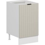 Alvinka Mutfak Modül Mbr_b Alt 1K1R 50CM Dolap Beyaz Kumtaşı Mdf - Gövde:Mdf