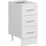 Alvinka Mutfak Modül Mbr_c Alt 3ç Nray 40CM Dolap Beyaz Beyaz Mdf - Gövde:Mdf