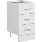 Alvinka Mutfak Modül Mbr_c Alt 3ç Nray 45CM Dolap Beyaz Beyaz Mdf - Gövde:Mdf