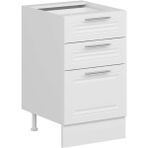 Alvinka Mutfak Modül Mbr_c Alt 3Ç1B2K Nray 50CM Dolap Beyaz Beyaz Mdf - Gövde:Mdf