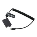 Alvin's Cables LP-E8 PD'ye PD USB C Kodlu Çözülmüş LP-E8 Güç Kablosu Sarılı Yedek Canon EOS 700D 650D 600D 550D Rebel T5i T4i T3i T2i Fotoğraf Makineleri için