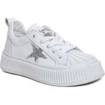 Alvinsu Shoes Bayan Sneakers Yıldızlı Beyaz Spor Ayakkabı