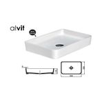 Alvit Smart Slim 35x50 cm Tezgah Üstü Setüstü Lavabo