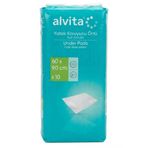 Alvita 10 Adet 60 cm x 90 CM Yatak Koruyucu Örtü
