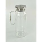 Alvo Store Buğz 1500 ml Borosilikat Cam Su Sürahisi - Metal Kapaklı ve Isıya Dayanıklı