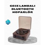 Alvo Store Buğz Gece Lambası Bluetooth Hoparlör Dijital Saat Çok Fonksiyonlu Su Dalgası Işıklı
