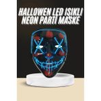 Alvo Store Buğz Işıklı LED Maske Parti Eğlence Maskesi Hallowen Neon Maske - Buğz