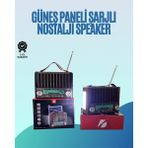 Alvo Store Buğz KTF-1428 Nostaljik Solar Enerjili Bluetooth Speaker – Radyo, Sd/usb Mp3 Çalar, Güçlü Taşınabilir Hoparlör - Buğz