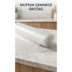 Alvo Store Buğz Mutfak Raf ve Çekmece Için Şeffaf Pvc Koruyucu Örtü 45X300 cm